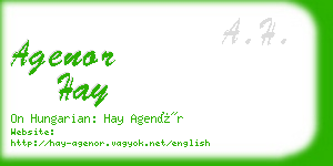 agenor hay business card